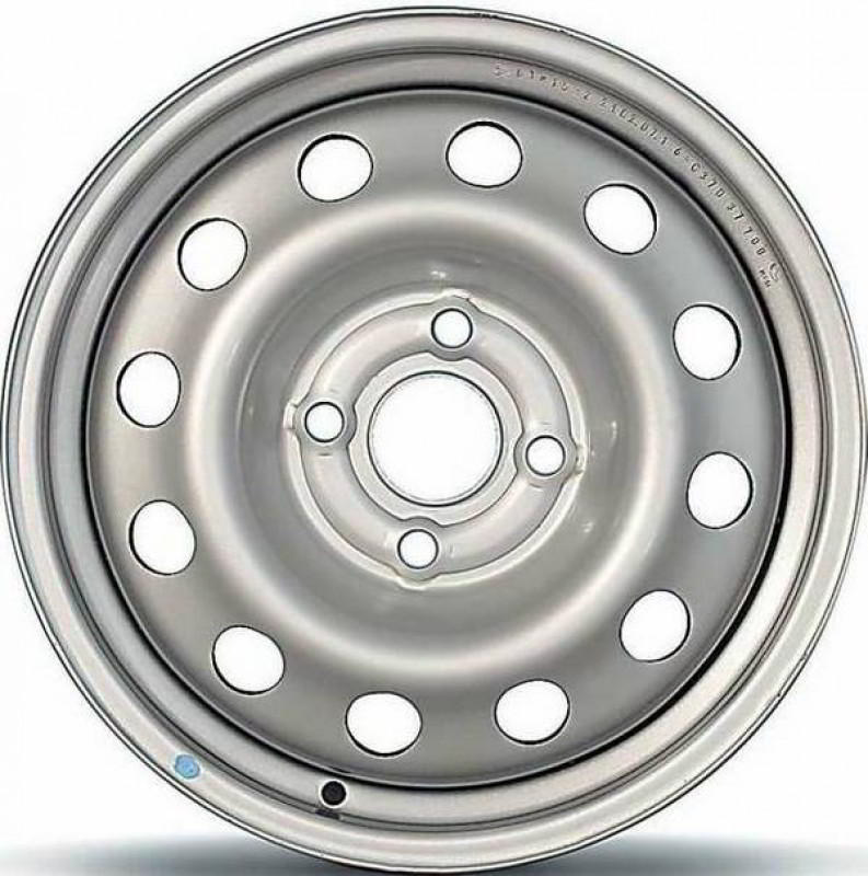 Штампованный стальной диск Trebl 6565 Silver 5,5x14 4x100 ET45 D56,6
