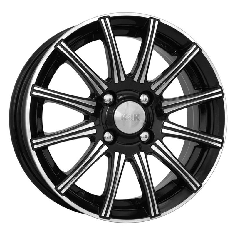 Литой колесный диск K&K КС475 Сиеста алмаз черный 5,5x14 4x100 ET46 D54,1