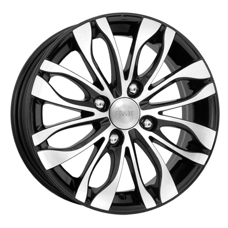 Литой колесный диск K&K КС628 Канзаши алмаз черный 5,5x14 4x108 ET38 D63,35