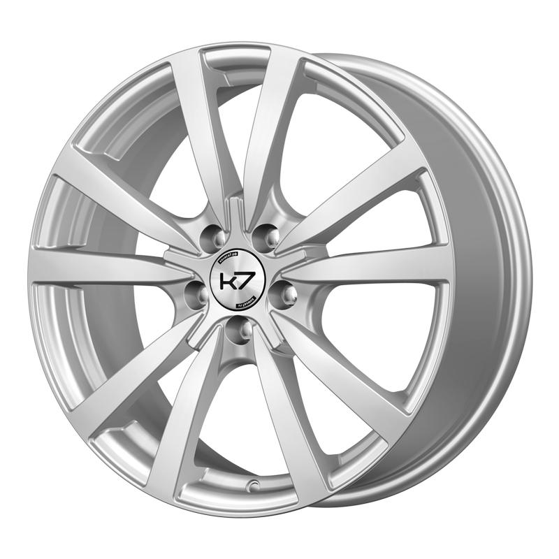 Литой колесный диск К7 K-107 Посейдон серебро 7,0x17 5x114,3 ET39 D60,1