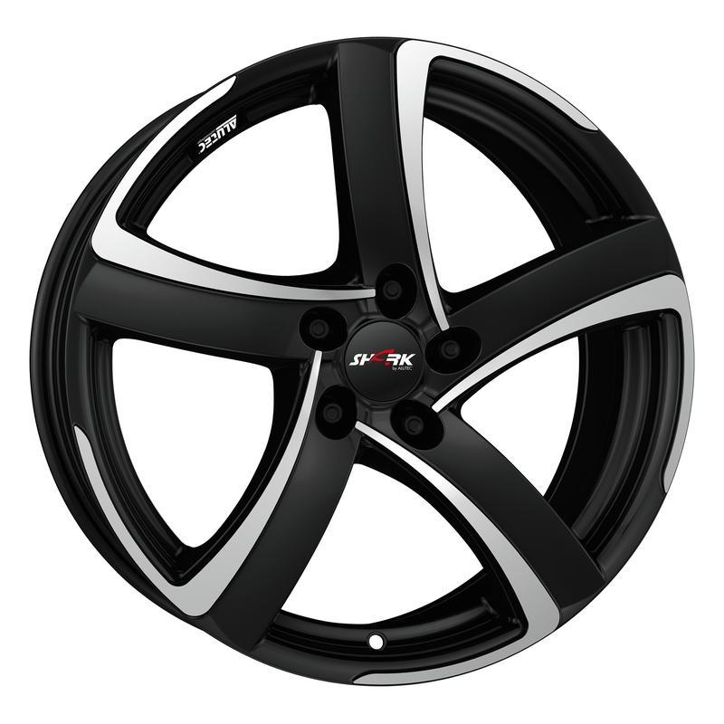 Литой колесный диск Alutec Shark racing black front polished 7,0x17 4x108 ET45 D63,4