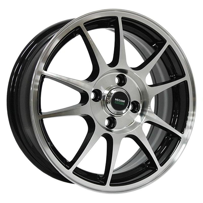 Литой колесный диск Megami MGM-5 BKF 6,0x15 4x100 ET50 D60,1
