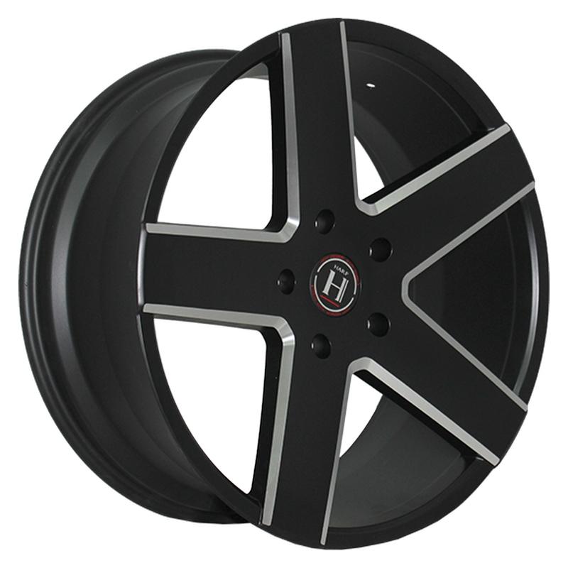 Литой колесный диск Harp Y-15 Satin Black Precision Milling 9,5x22 6x135 ET30 D87,1