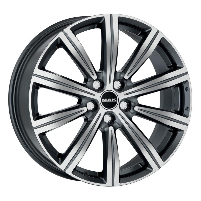 Литой колесный диск MAK Birmingham Gunmetal Mirror Face 9,5x22 5x108 ET40 D63,4