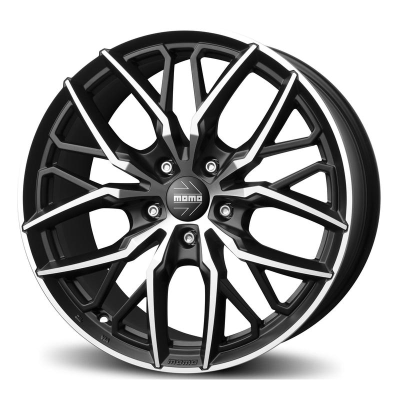 Литой колесный диск Momo Spider Matt Black Polished 8,5x19 5x114,3 ET30 D60,1