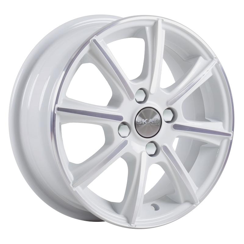 Литой колесный диск Skad Монако Алмаз белый 5,5x14 4x100 ET49 D56,6
