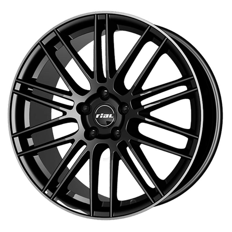 Литой колесный диск Rial KiboX Diamond Black Lip Polished 9,5x21 5x112 ET36 D66,5