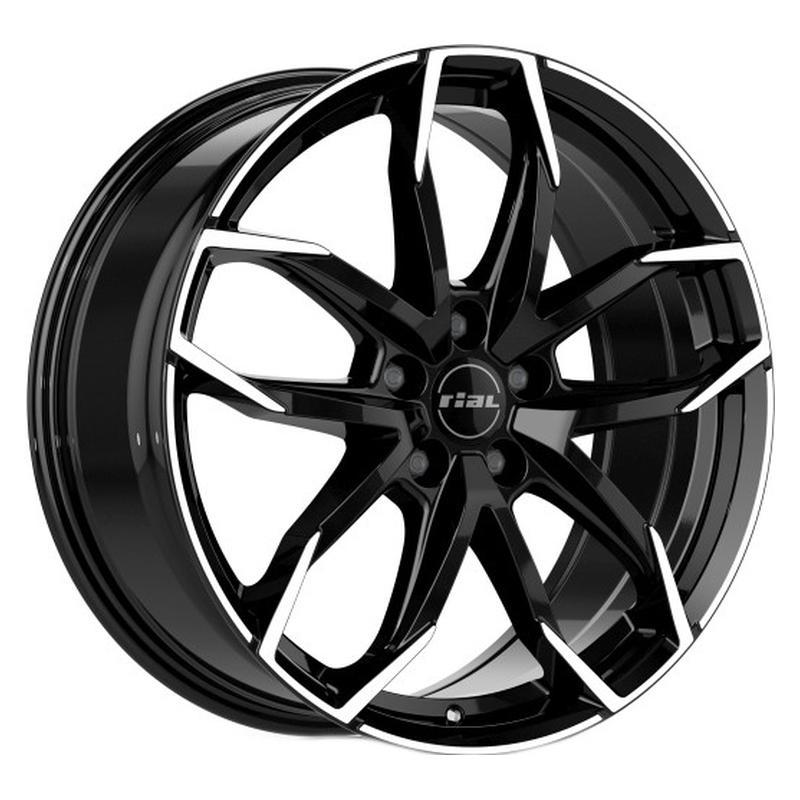 Литой колесный диск Rial Lucca Diamond Black Front Polished 6,5x17 4x100 ET49 D54,1