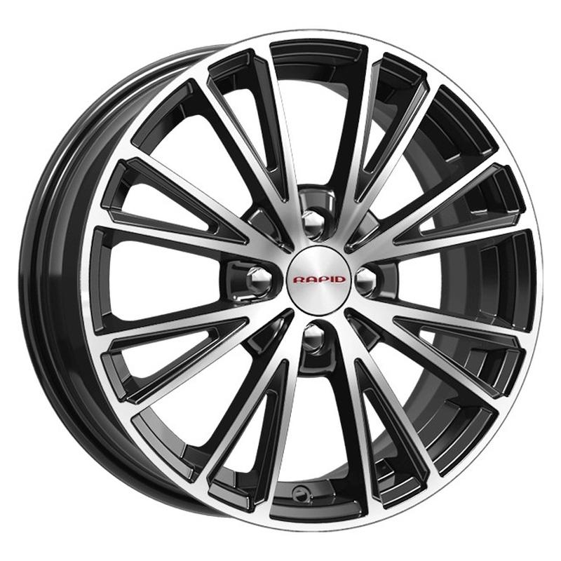 Литой колесный диск K&K КС879 Меандр алмаз черный 6,0x16 4x100 ET40 D67,1
