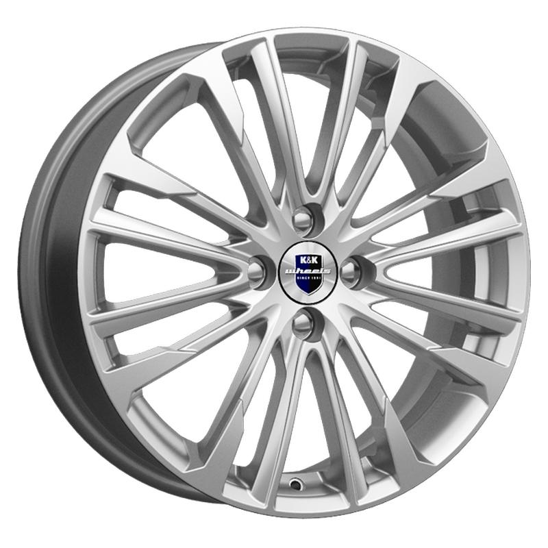 Литой колесный диск K&K КС770 Сильверстоун сильвер 6,5x17 4x100 ET41 D60,1