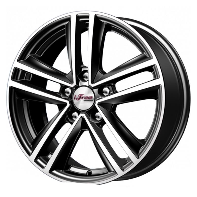 Литой колесный диск iFree Катар KC885 блэк джек 6,5x16 5x114,3 ET50 D66,1