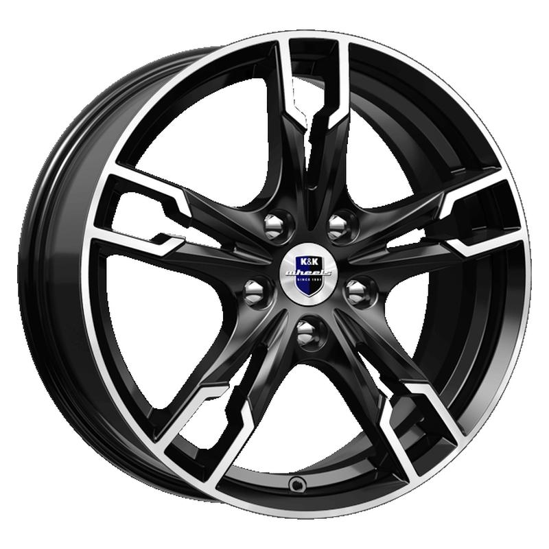 Литой колесный диск K&K КС875 Солар алмаз черный 7,0x17 5x105 ET40 D56,6