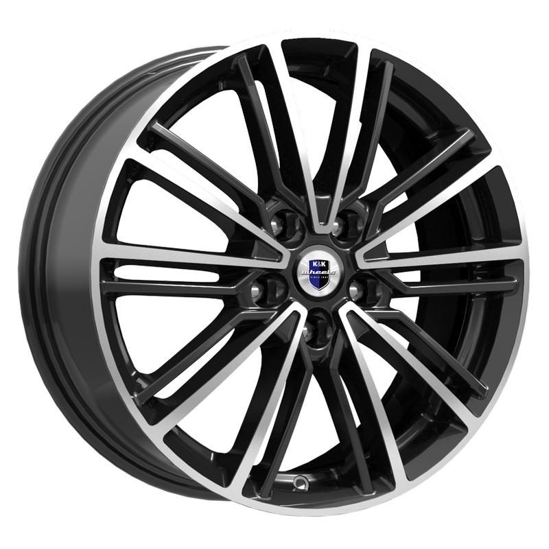 Литой колесный диск K&K КС898 Эрфурт алмаз черный 7,0x17 5x100 ET48 D56,1
