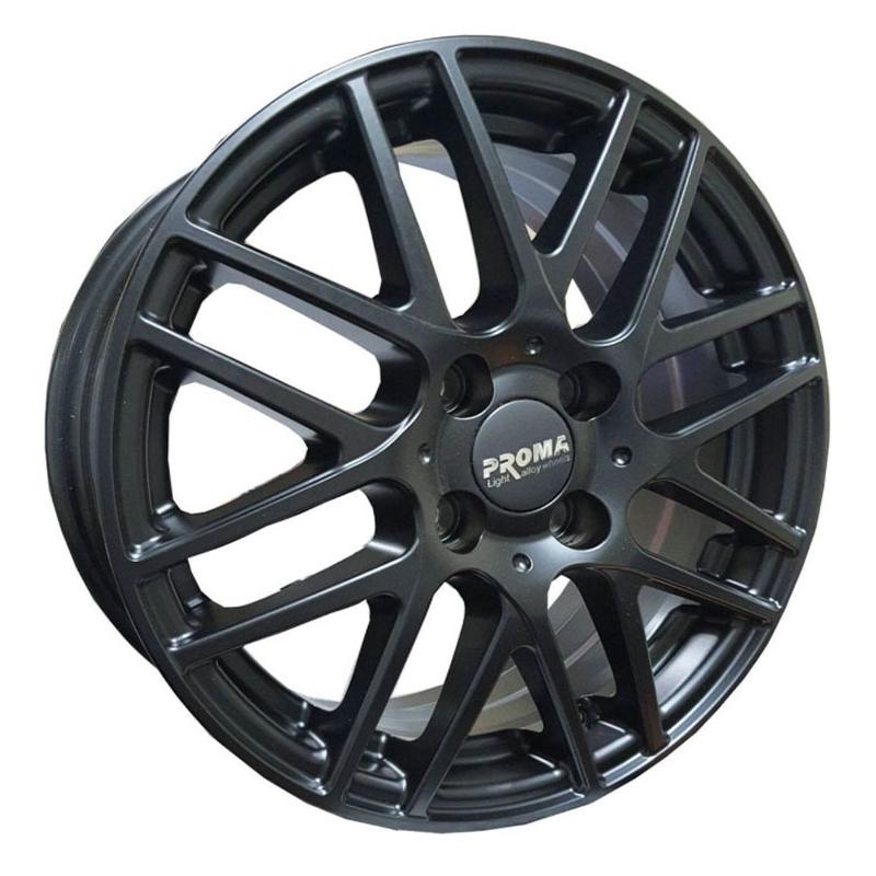 Литой колесный диск Proma Торнадо черный матовый 6,0x15 4x100 ET48 D54,1