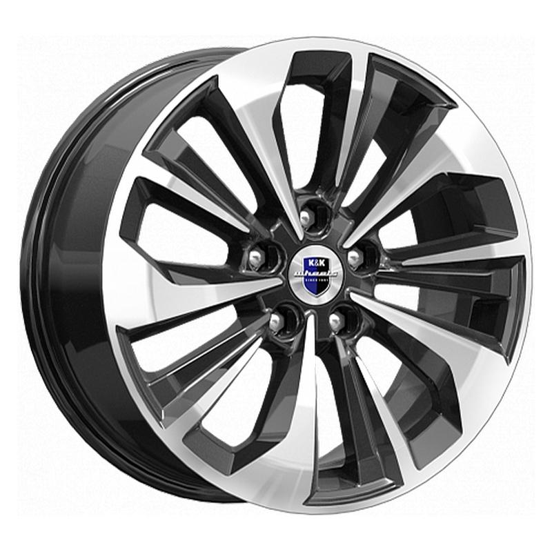 Литой колесный диск K&K КС936 Авиор алмаз черный 7,0x17 5x108 ET40 D65,1