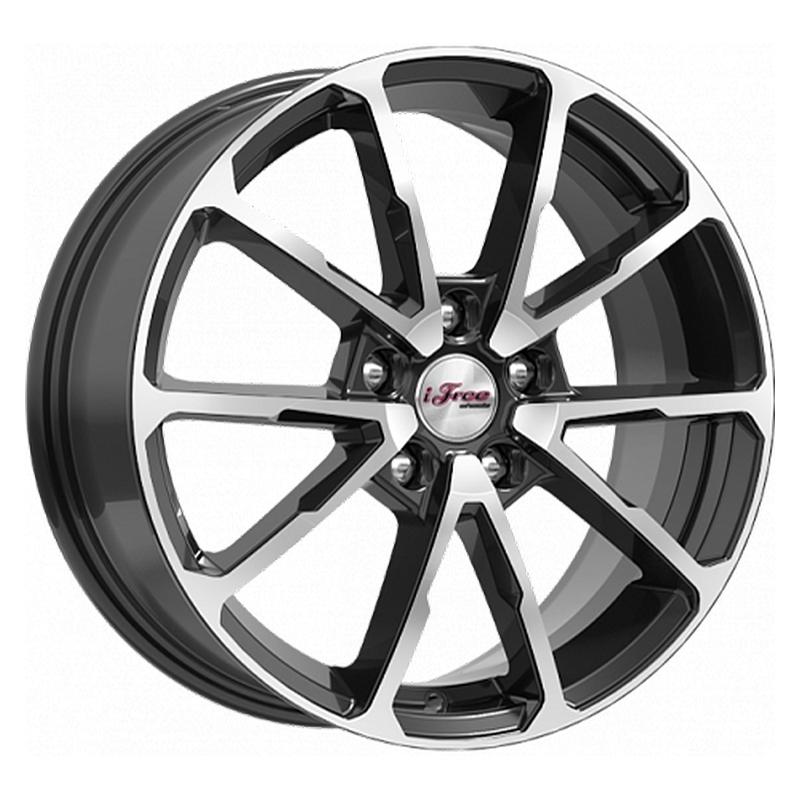 Литой колесный диск iFree Skibidi KC909 блэк джек 6,5x17 5x114,3 ET49 D67,1