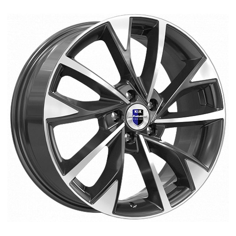 Литой колесный диск K&K КС900 Роквуд алмаз черный 7,0x17 5x108 ET45 D63,35