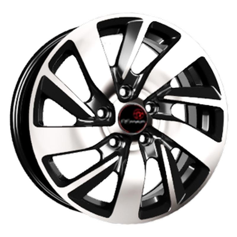 Литой колесный диск Вектор R166 Fluence алмаз черный 6,5x16 5x114,3 ET47 D66,1