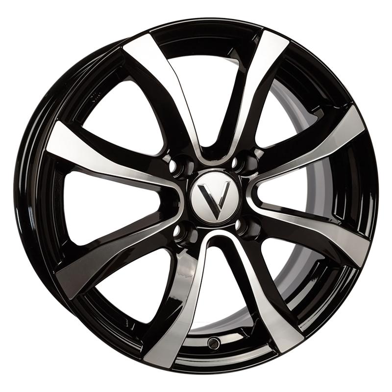 Литой колесный диск Вектор K110 алмаз черный 6,0x15 4x100 ET38 D67,1