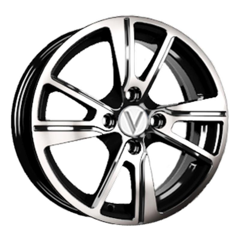Литой колесный диск Вектор K27 алмаз черный 5,5x14 4x100 ET38 D67,1