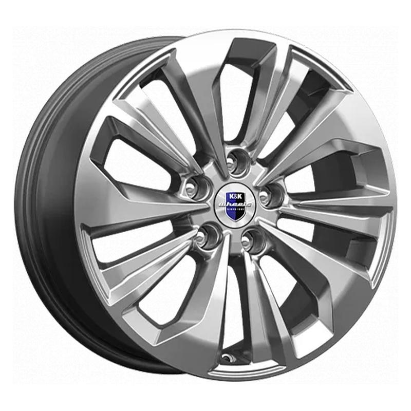 Литой колесный диск K&K КС936 Авиор дарк платинум брайт 7,0x17 5x108 ET50 D63,35
