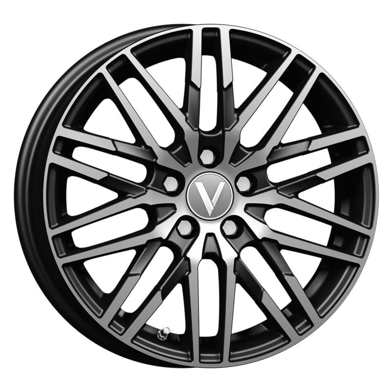 Литой колесный диск Вектор B229 алмаз черный 6,0x16 4x100 ET50 D60,1