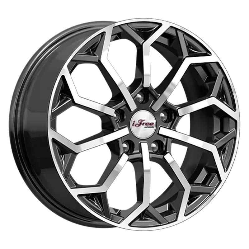 Литой колесный диск iFree Спейс-Нидл KC1000 блэк джек 6,5x16 5x100 ET38 D67,1