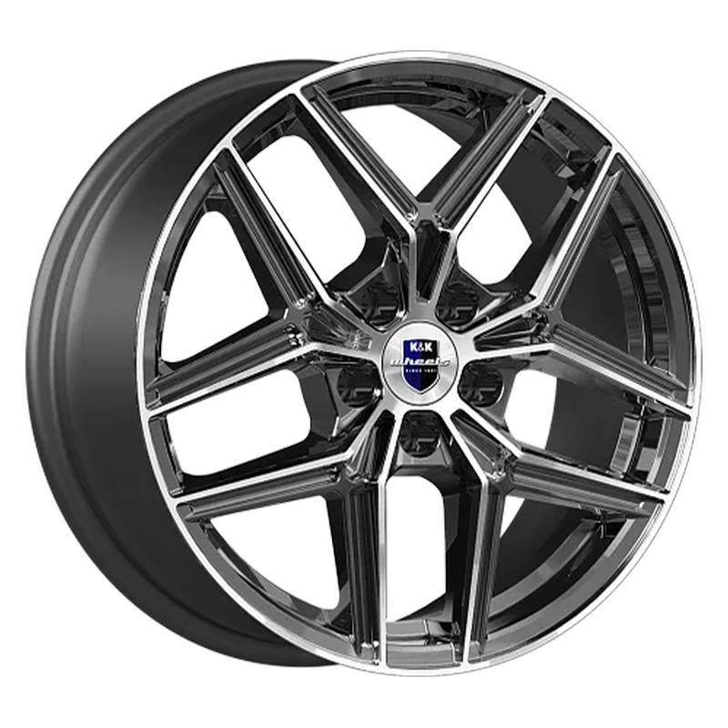 Литой колесный диск K&K КС1025 Юнион алмаз черный 7,0x17 5x114,3 ЕТ45 D60,1