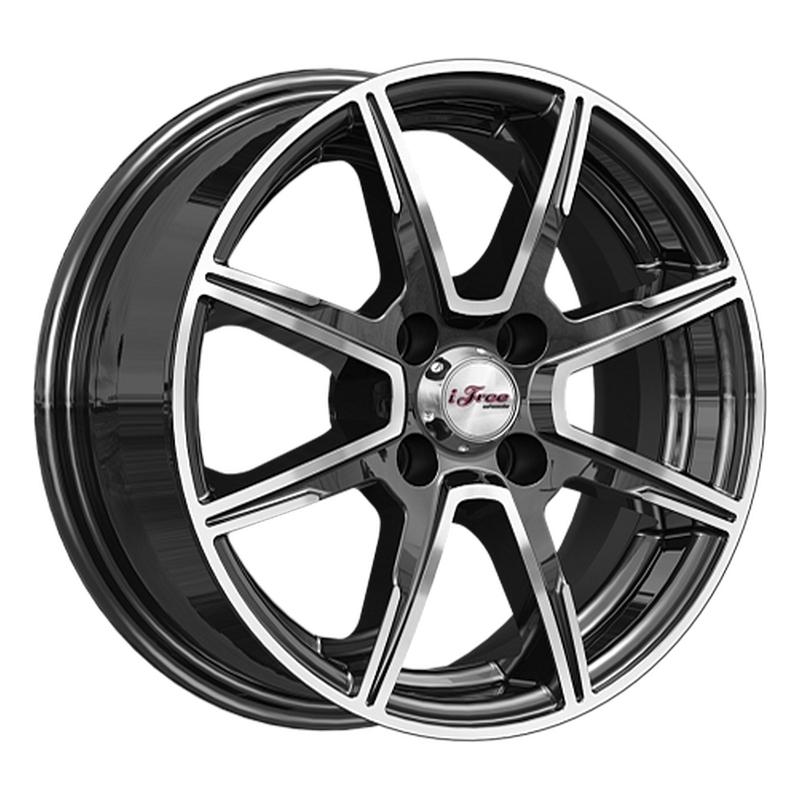 Литой колесный диск iFree Майами лайт KC1029 блэк джек 5,5x14 4x100 ET40 D67,1