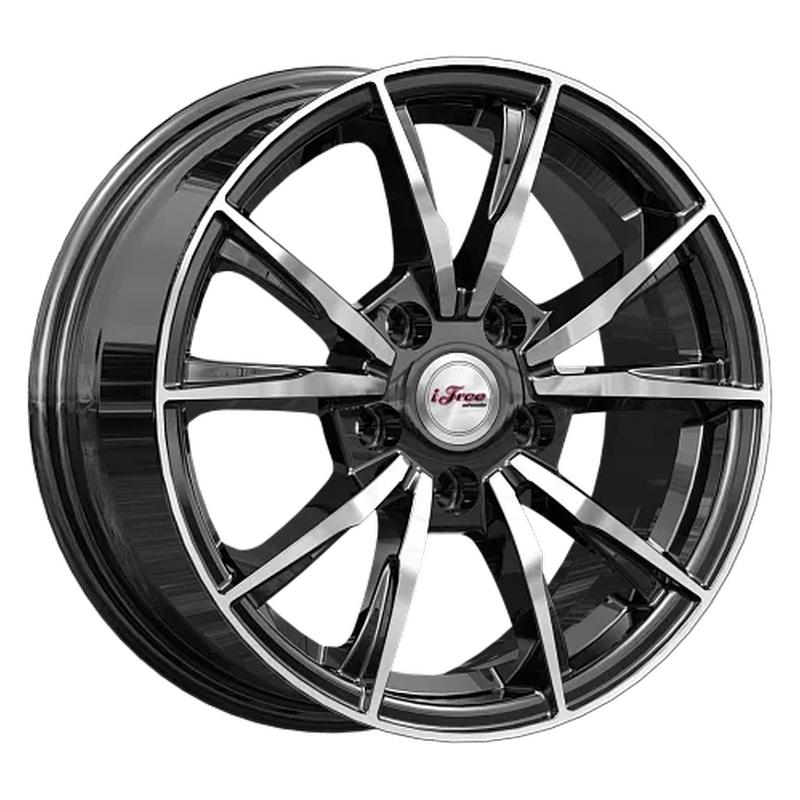 Литой колесный диск iFree Сион KC1055 блэк джек 6,5x15 5x100 ET38 D57,1