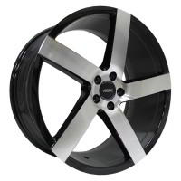 Литой колесный диск Vissol V-080L Black with Machined Face 8,5x19 5x112 ET45 D66,6