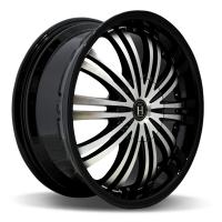 Литой колесный диск Harp Y-01 Glossy Black Machined Face Glossy Black Lip 7,5x18 5x114,3 ET40 D72,6