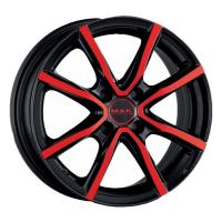 Литой колесный диск MAK Milano Black and Red 7,0x17 5x114,3 ET40 D76