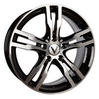 Литой колесный диск Вектор B192 алмаз черный 7,0x17 5x114,3 ET39 D60,1