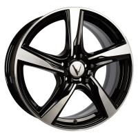 Литой колесный диск Вектор B201 алмаз черный 7,0x17 5x108 ET45 D63,35