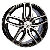 Литой колесный диск Вектор B199 алмаз черный 6,5x17 4x100 ET41 D60,1