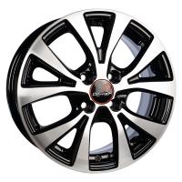 Литой колесный диск Вектор 161 алмаз черный 6,0x15 4x100 ET48 D54,1
