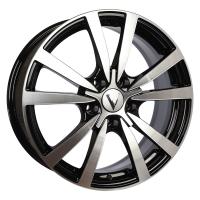 Литой колесный диск Вектор K107 алмаз черный 7,0x17 5x114,3 ET45 D60,1