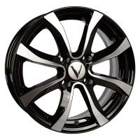 Литой колесный диск Вектор K110 алмаз черный 6,0x15 4x100 ET38 D67,1